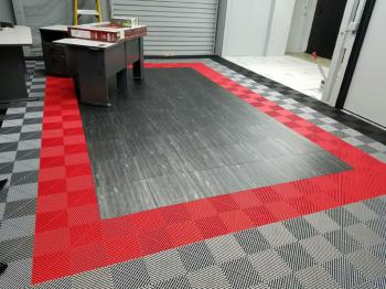 Tấm lót sàn chịu lực dạng lắp ghép SGCB Mosaic Ground Grid Red(đỏ) 400x400x18mm SGGD087-R mẫu 2018