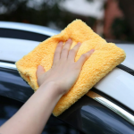 Khăn lau siêu mềm đa dụng dùng lau wax, sơn, nội thất không viền Maxshine Edgeless Microfiber 1240405Y màu vàng 40cm x 40cm