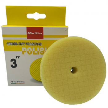 Phớt đánh bóng bước 2 MaxShine Polishing - Cross Cut Foam Pads màu vàng 2002090Y 3in 7,5cm