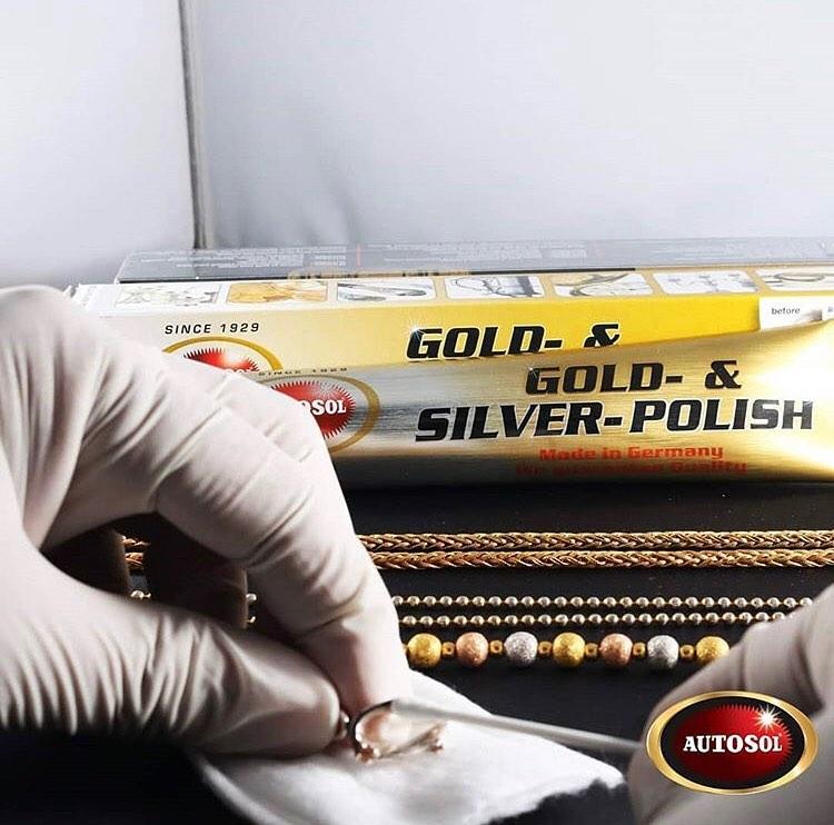 Kem đánh bóng kim loại quý Vàng - Bạc Autosol Gold & Silver Polish - 75ml #1050