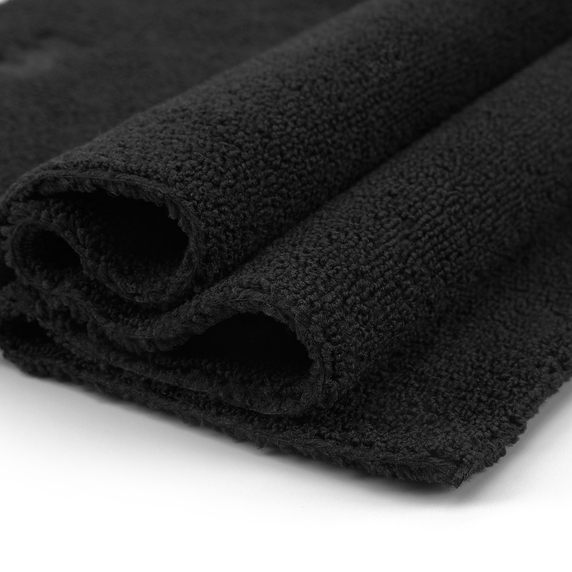 Khăn lau xe siêu mềm không viền màu đen Maxshine 330GSM 40cmx40cm All Purpose Microfiber Cut edge Towel 1104040B