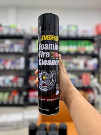 Chai Xịt Làm Sạch và Phủ Bảo Vệ Lốp Xe Ô tô Mỹ ABRO Foaming Tire Cleaner 595g 