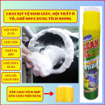 CHAI XỊT FOAM LÀM SẠCH VẢI NỈ GHẾ DA VÀ KHỬ MÙI Ô TÔ HƯƠNG CHANH ABRO CLEAN ALL 650ML