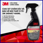 Chai xịt chăm sóc da, nội thất ô tô - 3M Leather & Vinyl Restorer PN39040LT 400ml (Đen)