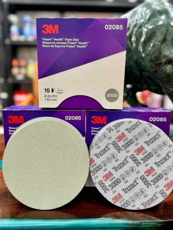 Hộp nhám đĩa siêu mịn 3M Trizact Hookit Foam Disc P3000 6in 15 tờ