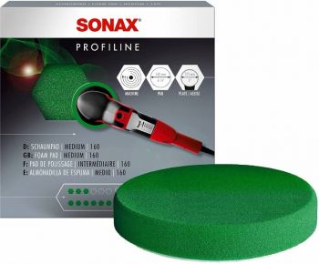 Phớt xốp đánh bóng bước 2 Sonax Medium Standard Pad 493000 160mm - màu xanh