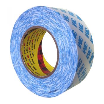 Băng keo 2 mặt 3M Double Coated Tissue Tape 90775 50mmx50m (Trắng phối xanh)