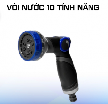 Đầu phun nước điều chỉnh áp lực 10 chế độ SGCB 10-Pattern Nozzle(Taiwan) SGGD402
