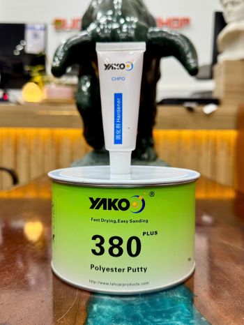 Bột - bả matit trám trét kim loại - nhựa đa dụng Polyester Putty Yako 380 Plus 1kg 