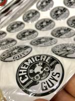 Bộ 6 logo decal đổ nhựa cao cấp Chemical Guys quy cách tròn 50mm