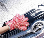 Găng tay rửa xe sợi Microfiber mềm bảo vệ sơn Maxshine Mixed Color White & Red Wash Mitt 1130005W