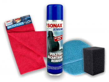 Chai xịt vệ sinh làm sạch vải nỉ và khử mùi dạng bọt Sonax Extreme Polster+ Alcantara Reiniger 2061410 250ml