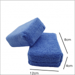 Applicator bôi wax, sealant, vệ sinh nội thất sợi microfiber Xanh Dương/Xám12x8x4cm