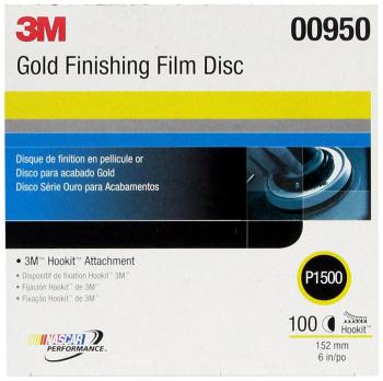 Nhám đĩa cao cấp hoàn thiện bề mặt 3M Gold Finishing Film Disc 00950 P1500 hộp 100 tờ