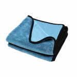 Khăn lau xe hơi Microfiber 2 mặt hút nước xanh viền đen 40cm x 40cm