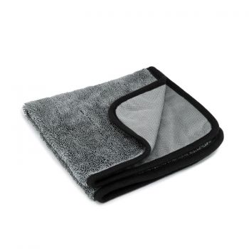 Khăn lau xe hơi Microfiber 2 mặt hút nước xám viền đen 40cm x 40cm