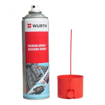 Chai xịt dầu silicone bôi trơn, phục hồi nhựa, cao su, bảo vệ mạch điện Wurth Silicone Spray 500ml
