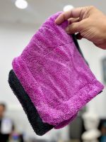 KHĂN MICROFIBER HÀNG OEM SIÊU THẤM NƯỚC 1200GSM 40CMX40CM XÁM/TÍM