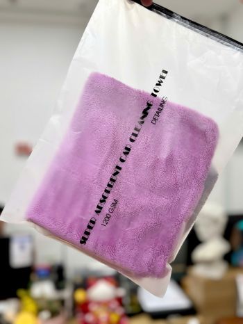 KHĂN MICROFIBER HÀNG OEM SIÊU THẤM NƯỚC 1200GSM 40CMX40CM XÁM/TÍM